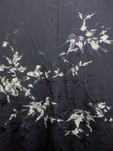 Load image into Gallery viewer, Haori Jacket Vintage(1950-1980) Black Abstract art Flower Silk #7935M3
