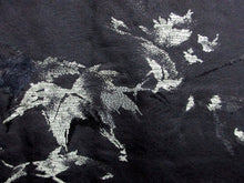 Load image into Gallery viewer, Haori Jacket Vintage(1950-1980) Black Abstract art Flower Silk #7935M3
