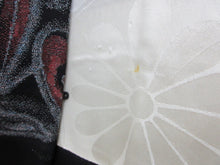 Load image into Gallery viewer, Haori Jacket Vintage(1950-1980) Black Gold Silver Flower Silk #7937M3
