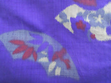Load image into Gallery viewer, Haori Jacket Vintage(1920-1950) Purple Bellflower Meisen Long Silk #7761K2
