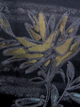 Load image into Gallery viewer, Haori Jacket Vintage(1950-1980) Black Gold Silver Flower Silk #7937M3
