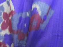 Load image into Gallery viewer, Haori Jacket Vintage(1920-1950) Purple Bellflower Meisen Long Silk #7761K2
