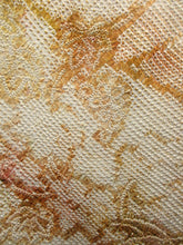 Load image into Gallery viewer, Haori Jacket Vintage(1950-1980) Yellow brown Full Shibori Leaf Silk #7939M3
