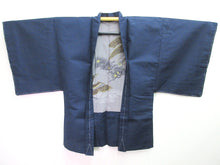 Load image into Gallery viewer, Men&#39;s Haori Vintage(1950-1980) Blackish Blue Eagle Wool #7983M5

