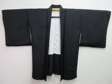 Load image into Gallery viewer, Haori Jacket Vintage(1950-1980) Black Cloud Flower Silk #7709J5
