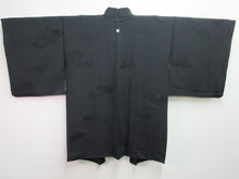 Load image into Gallery viewer, Haori Jacket Vintage(1950-1980) Black Cloud Flower Silk #7709J5
