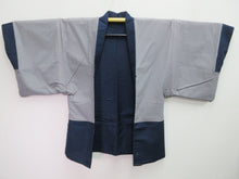 Load image into Gallery viewer, Men&#39;s Haori Vintage(1950-1980) Blackish Blue Eagle Wool #7983M5
