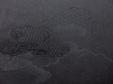 Load image into Gallery viewer, Haori Jacket Vintage(1950-1980) Black Cloud Flower Silk #7709J5
