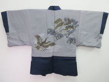 Load image into Gallery viewer, Men&#39;s Haori Vintage(1950-1980) Blackish Blue Eagle Wool #7983M5
