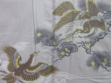 Load image into Gallery viewer, Men&#39;s Haori Vintage(1950-1980) Blackish Blue Eagle Wool #7983M5
