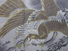 Load image into Gallery viewer, Men&#39;s Haori Vintage(1950-1980) Blackish Blue Eagle Wool #7983M5
