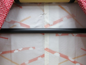 Haori Jacket Vintage(1950-1980) Red Full Shibori Ume Branch Silk #7941M3