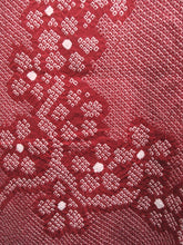 Load image into Gallery viewer, Haori Jacket Vintage(1950-1980) Red Full Shibori Ume Branch Silk #7941M3
