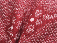 Load image into Gallery viewer, Haori Jacket Vintage(1950-1980) Red Full Shibori Ume Branch Silk #7941M3

