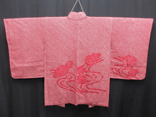 Load image into Gallery viewer, Haori Jacket Vintage(1950-1980) Red Full Shibori Peony Silk #7942M3
