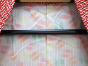Haori Jacket Vintage(1950-1980) Vermillion Full Shibori Maple Leaf Branch Silk #7895M1