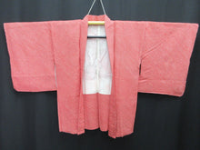 Load image into Gallery viewer, Haori Jacket Vintage(1950-1980) Red Full Shibori Bamboo leaf Silk #7898M1
