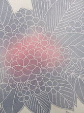 Load image into Gallery viewer, Haori Jacket Vintage(1950-1980) Cream white Light Gray Ajisai Silk #7947M3
