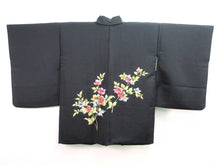 Load image into Gallery viewer, Haori Jacket   Black   Fully Embroidered  Lily   #46
