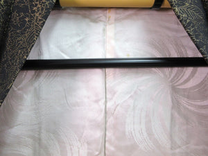 Haori Jacket Vintage(1950-1980)  Black Gold  Glinting Weeping Shidare Flowers   #47