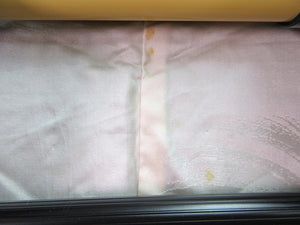 Haori Jacket Vintage(1950-1980)  Black Gold  Glinting Weeping Shidare Flowers   #47