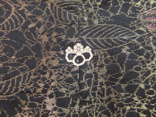 Load image into Gallery viewer, Haori Jacket Vintage(1950-1980)  Black Gold  Glinting Weeping Shidare Flowers   #47
