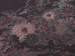 Haori Jacket   Black    Glinting Flower Wave  #84