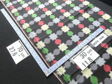 Load image into Gallery viewer, BCF#2448 Silk Kimono Fabric Vintage(1920-1950) Meisen    Black    70cm (27.6in)
