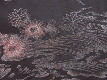 Load image into Gallery viewer, Haori Jacket   Black    Glinting Flower Wave  #84

