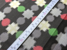 Load image into Gallery viewer, BCF#2448 Silk Kimono Fabric Vintage(1920-1950) Meisen    Black    70cm (27.6in)
