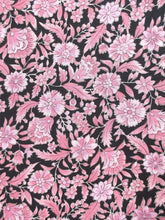 Load image into Gallery viewer, Haori Jacket   Black Pink  Full bloom Flowers  #48
