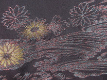Load image into Gallery viewer, Haori Jacket   Black    Glinting Flower Wave  #84
