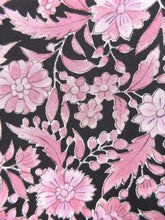 Load image into Gallery viewer, Haori Jacket   Black Pink  Full bloom Flowers  #48
