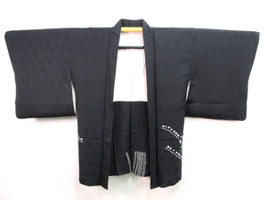 Haori Jacket   Black   Swaying Shibori Flower   #86