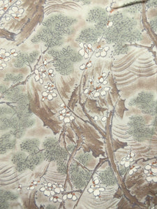Haori Jacket  Light Gray    Plum blossom Tree Scenery  #73