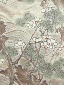Haori Jacket  Light Gray    Plum blossom Tree Scenery  #73