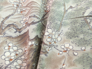 Haori Jacket  Light Gray    Plum blossom Tree Scenery  #73