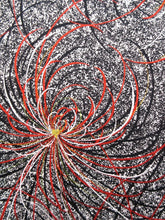 Load image into Gallery viewer, Haori Jacket   Black White  Full Bloom Chrysanthemum Rinzu   #63
