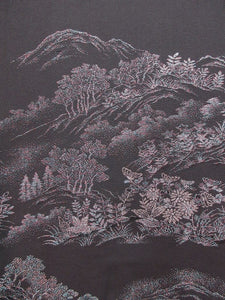 Haori Jacket Vintage(1950-1980)  Black    Flower    #100