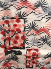 Load image into Gallery viewer, Haori Jacket Vintage(1920-1950) Cream White    Meisen Plum blossom Pine Tree  #103

