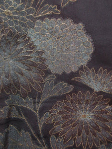 Haori Jacket   Black Gold   Glinting Chrysanthemum Paulownia  #79