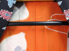 Load image into Gallery viewer, Haori Jacket   Black    Camellia Maple Leaf   #80

