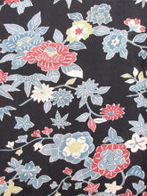 Load image into Gallery viewer, Haori Jacket   Black    Camellia Maple Leaf   #80
