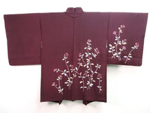 Load image into Gallery viewer, Haori Jacket   Maroon    Rinzu Flower   #106
